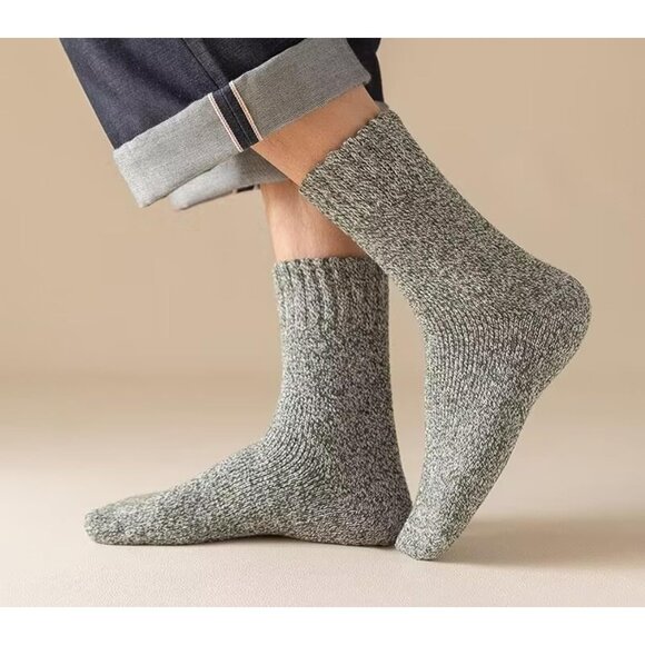 YZKKE 5Pack Womens Q-13 Vintage Winter Soft Warm Thick Cold Knit Wool Crew Sock - Picture 4 of 8